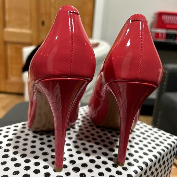 BCBG Orange Open Toe Heeled Pumps - Picture 7 of 13